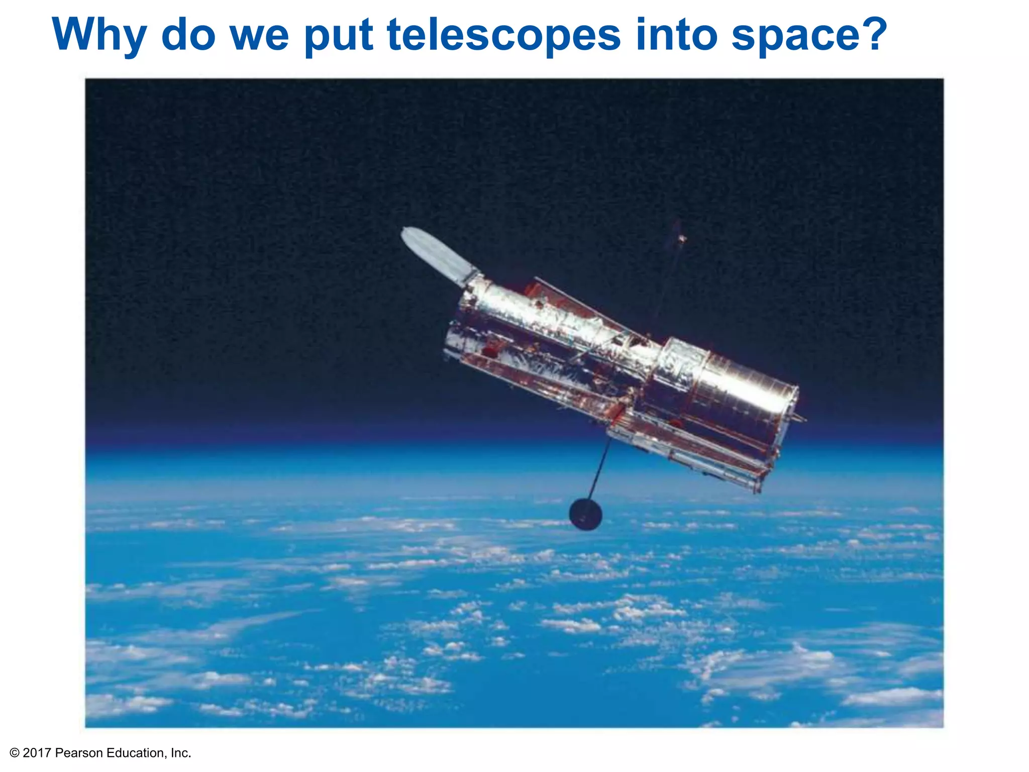 Why do we put telescopes into space?
© 2017 Pearson Education, Inc.
 