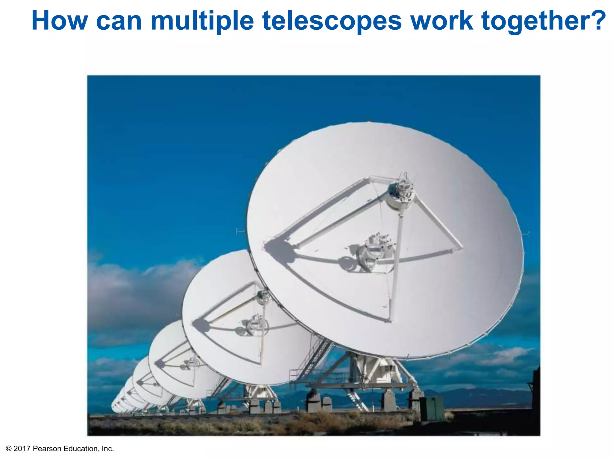 How can multiple telescopes work together?
© 2017 Pearson Education, Inc.
 