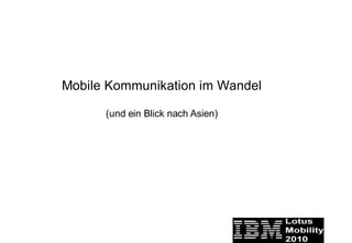 Mobile Kommunikation im Wandel