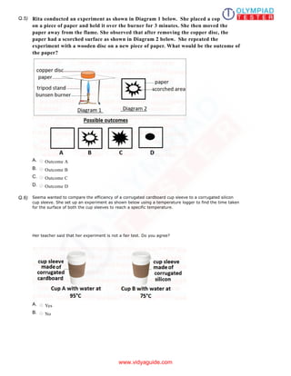 Class 6 Science Olympiad Sample papers on Sorting and Separation of ...