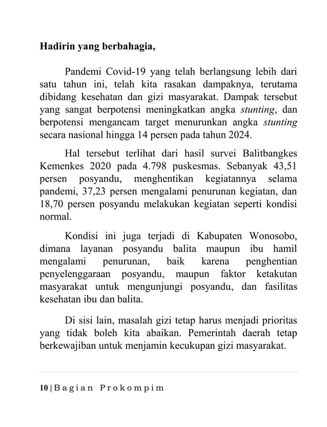 06 mei 2021, sambutan bupati acara rembuk stunting 2021 | PDF