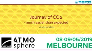 Journey of CO2
- much easier than expected
Andreas Meier
 