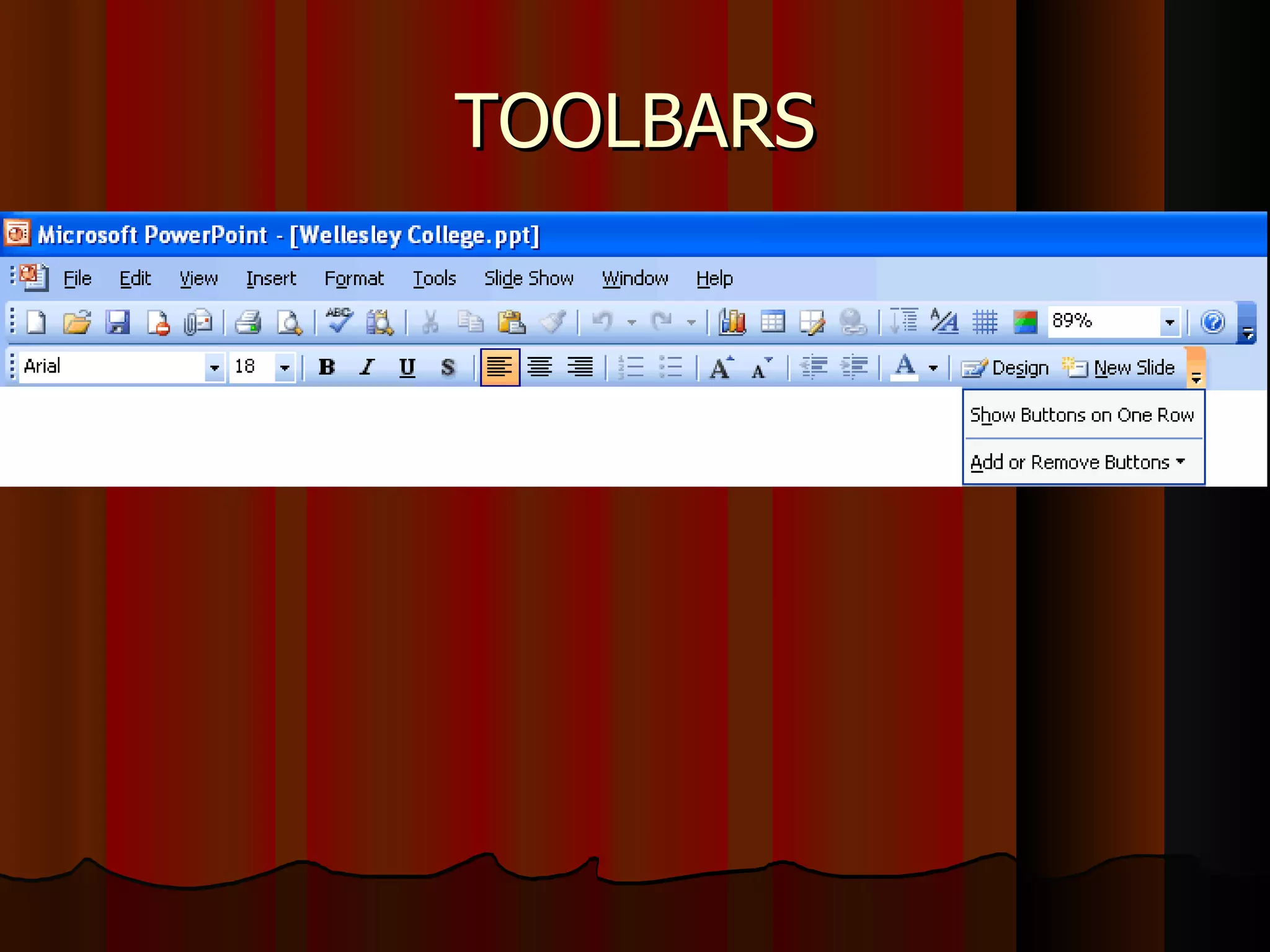 TOOLBARS 