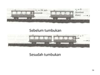 24
Sebelum tumbukan
Sesudah tumbukan
 