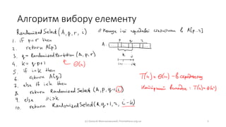 Алгоритм вибору елементу
(с) Олексій Молчановський, Prometheus.org.ua 5
 