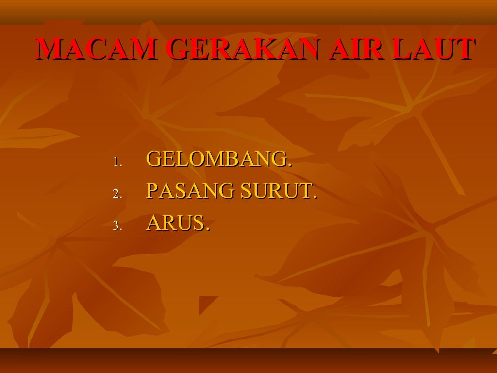 Gerakan air laut