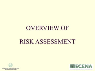 OVERVIEW OF
RISK ASSESSMENT
 