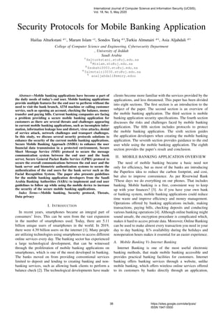 Security Protocols for Mobile Banking Application | PDF
