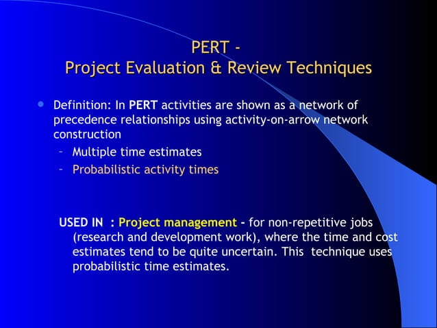 PERT CPM Intro | PPT