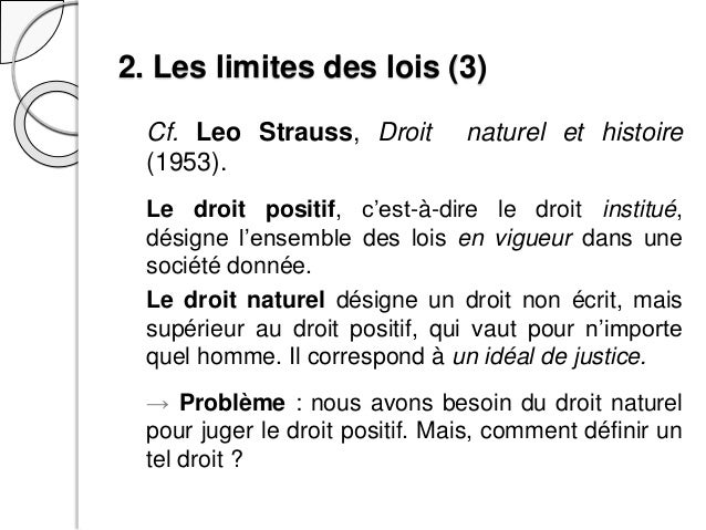 Dissertation droit naturel droit positif