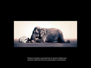 El plano completo o general-corto es de gran utilidad para describir relaciones entre dos personajes y contrastarlos. 