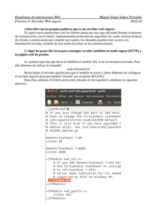  
Despliegue de aplicaciones Web 
                      
                          
 Miguel Ángel López Torralba
 
Práctic...