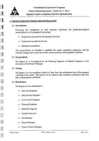 06 production and produtivty reporting