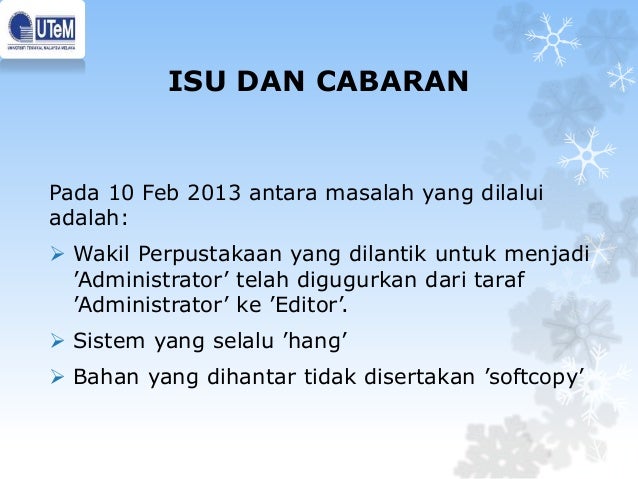 Repositori Institusi Isu Dan Cabaran: Kajian Kes 