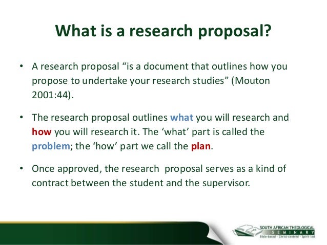 What constitutes a quality research proposal