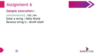 Assignment 6
Sample execution:-
 