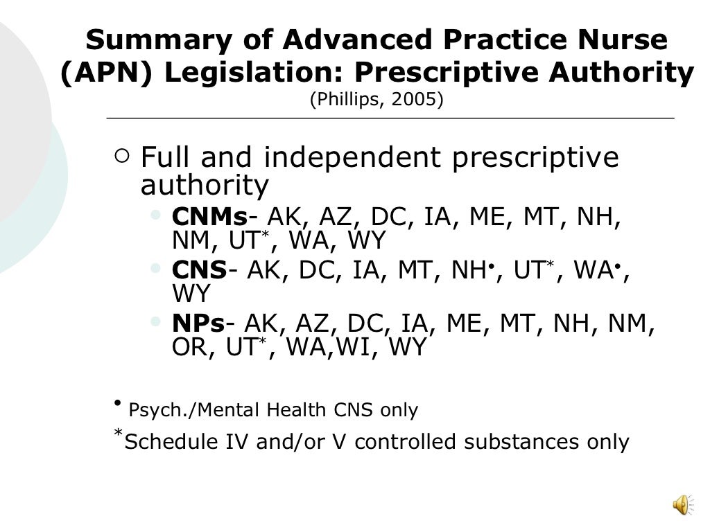 Prescriptive Authority