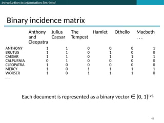 Mercy Matrix IITB CS635 - Information Retrieval - Lecture 6 | PPTX