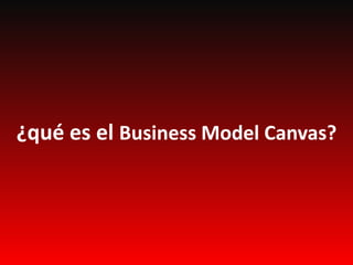 ¿qué es el Business Model Canvas?
 