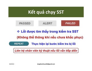 Kết quả chạy SST
03/2014 dangthanhtuan65@gmail.com
 