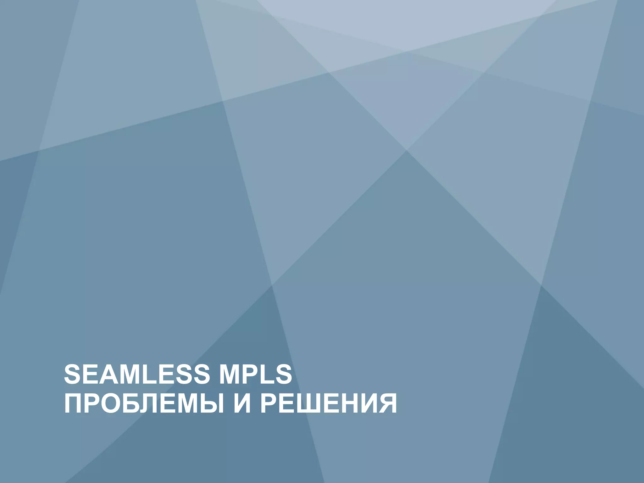 SEAMLESS MPLS
    ПРОБЛЕМЫ И РЕШЕНИЯ
2          Copyright © 2009 Juniper Networks, Inc.    www.juniper.net
                      Not for disclosure outside Verizon
 