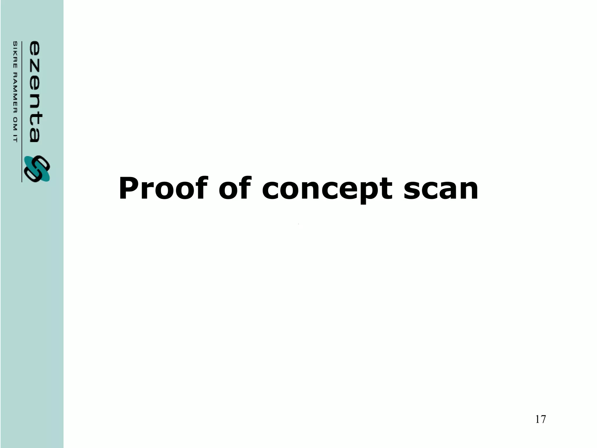 Proof of concept scan 