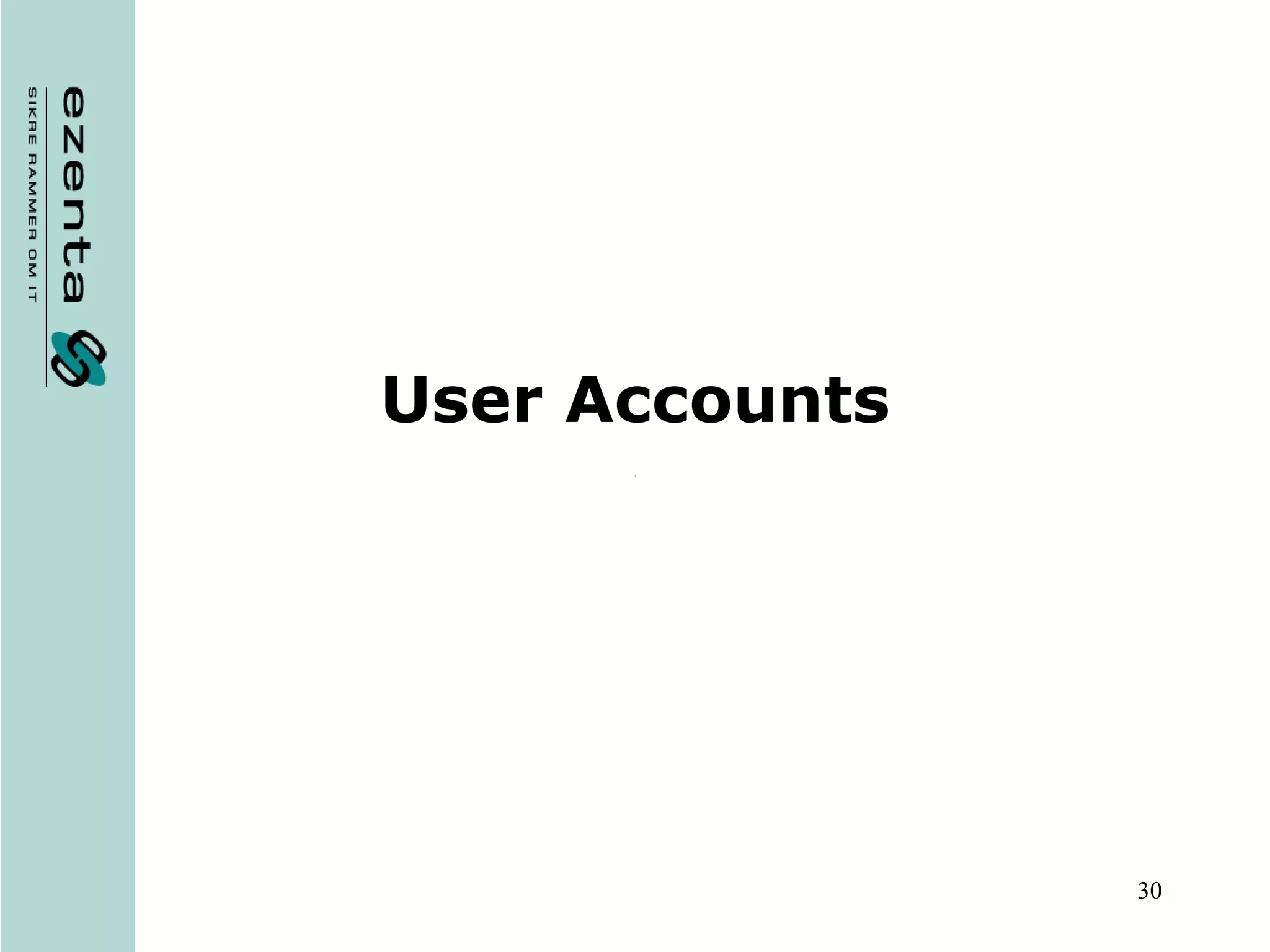 User Accounts 