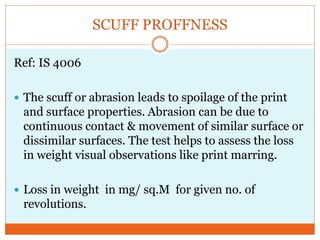 Scuff Test Method 06 testing of packaging pvn | PDF
