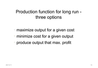 Business Economics 06 Theory of Production | PPT