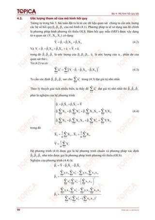 Luận văn Hồi quy bội tuyến tính và Hồi quy phi tuyến HOT 9đ  PDF