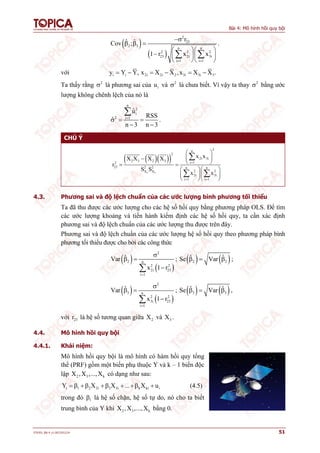 Mô hình hổi qui đơn biến  PPT