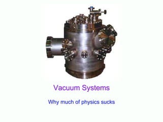 Vacuum Systems
Why much of physics sucks
 