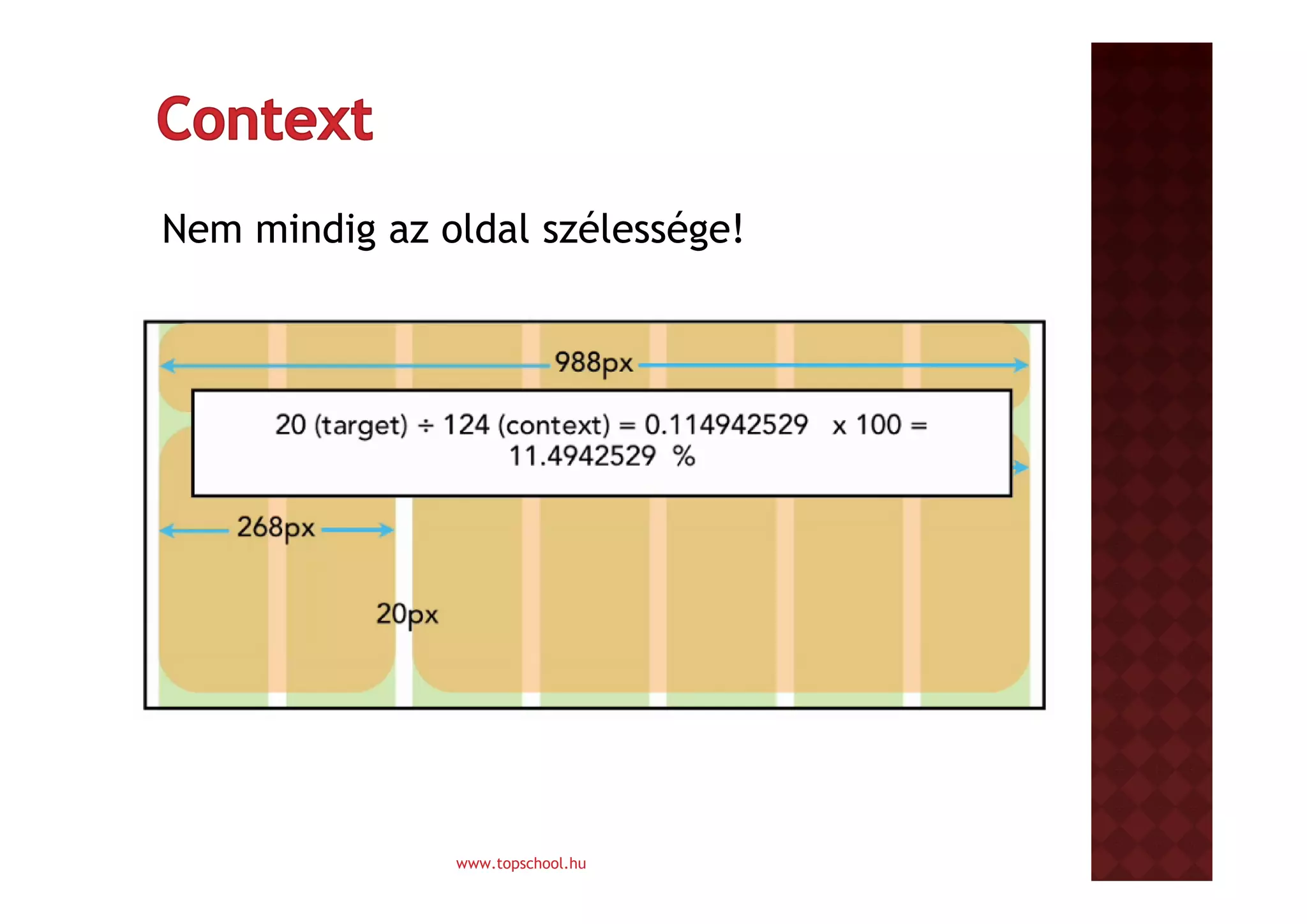 Nem mindig az oldal szélessége!

www.topschool.hu

 