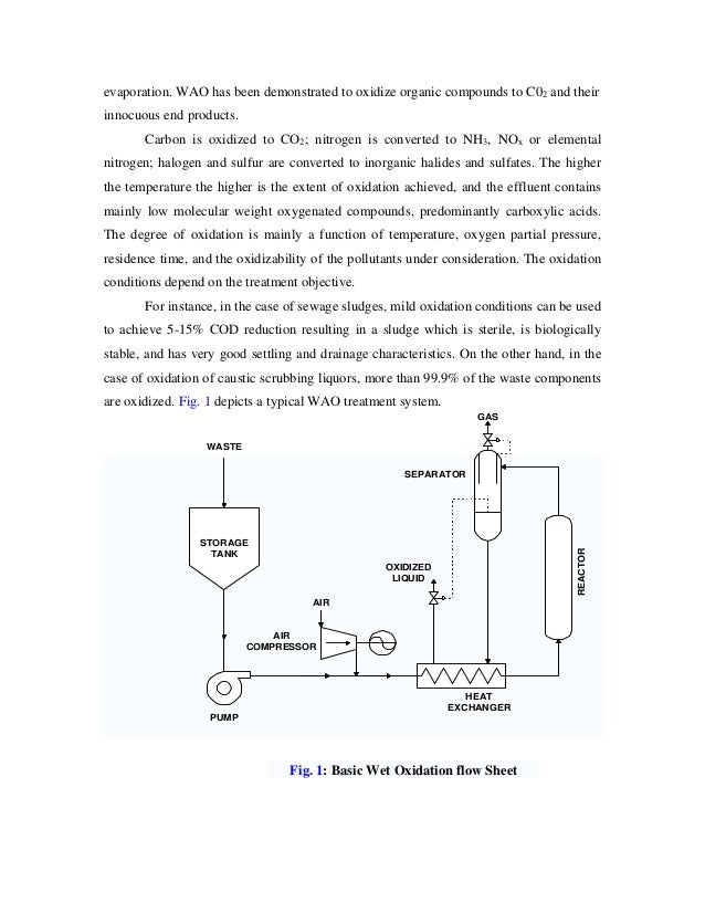 wet air oxidation of hazardous waste
