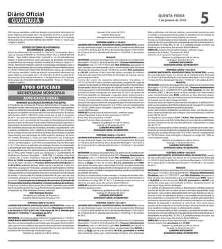 200 crianças atendidas, conforme dotação orçamentária informada nos
autos; Vigência: prorrogado até 31 de dezembro de 2016, a contar de 01
de janeiro de 2016; Data de Assinatura: 17 de dezembro de 2015; Guarujá,
06 de janeiro de 2016; ÉDER SIMÕES DE OLIVEIRA - Pront. n.º 18.825, que
o digitei e publico.
EXTRATO DE TERMO DE ADITAMENTO
DE CONVÊNIO N.º 236/2015.
Termo de Aditamento de Convênio n.º 236/2015; Convenentes: Muni-
cípio de Guarujá (CNPJ/MF n.º 44.959.021/0001-04) e a IGREJA BATISTA
PENIEL - “NEIC GRACE ANNA DOW” (CNPJ/MF n.º 47.787.049/0006-04);
Objeto: O desenvolvimento, pelos partícipes, de atividades destinadas
ao atendimento de crianças carentes na idade de 4 meses a 5 anos e 11
meses, oferecendo atenção especial e estimulação pedagógica para o
pleno desenvolvimento das suas potencialidades; Processo Administrativo
n.º: 26181/143652/2015;Valor total: R$ 450,00 por criança, até o limite de
100 crianças atendidas, conforme dotação orçamentária informada nos
autos; Vigência: prorrogado até 31 de dezembro de 2016, a contar de 01
de janeiro de 2016; Data de Assinatura: 17 de dezembro de 2015; Guarujá,
06 de janeiro de 2016; ÉDER SIMÕES DE OLIVEIRA - Pront. n.º 18.825, que
o digitei e publico.
SECRETARIAS MUNICIPAIS
ATOS OFICIAIS
ADVOCACIA GERAL
MANDADO DE CITAÇÃO E INTIMAÇÃO POR EDITAL
O Presidente da Comissão de Processo Administrativo Disciplinar, Aldo
RodriguesFerreira,determinaque,emcumprimentodeste,sejaexpedidaa
citaçãoporeditaldoprocessadoSr. J.daS.,prontuárionº11.831.Citando-o
de que em seu desfavor foi instaurado Processo Administrativo Disciplinar,
pela Portaria AGM n.º190/2014, onde consta que no dia 31 de janeiro
de 2011, nos autos do Processo Administrativo nº 3912/121223/2011, o
processado J. da S., na condição de Procurador do Município, protocolizou
perante a Junta de Recursos Fiscais desta Prefeitura, petição específica, a
qual retrata a tentativa de composição administrativa com parte adversa
aos interesses processuais do município, assinada conjuntamente com
o próprio contribuinte, com o objetivo de extinguir diversas execuções
fiscais movidas em face de um mesmo munícipe, discriminadas no aludido
requerimento, sem autorização da chefia superior, tampouco da Exma.
Sra. Prefeita Municipal e, ainda, em total desacordo com a legislação
municipal no que tange aos procedimentos a serem seguidos, especifica-
mente a Lei Municipal n.º 2.707/99 e correspondente Decreto Municipal
n.º 6.117/02, mesmo se aplicados por analogia. Em tese, se comprovado
o ato praticado pelo referido servidor, caracteriza-se o ato de improbida-
de, enquadrado para fins administrativos e disciplinares no art. 482, “a”,
da CLT. Para tanto, intime-o para que compareça à Coordenadoria de
Sindicância e Processo Disciplinar – AGM PGM 3.2, situada à Rua Azuil
Loureiro, 691, 3o
andar, Santa Rosa, Guarujá-SP, no dia 18 de janeiro de
2016, às 14:00h, acompanhado de advogado, a fim de ser interrogado
acerca dos fatos narrados no Processo Administrativo Disciplinar n.º
14.473/2014, podendo oferecer defesa escrita e arrolar até 3 (três) tes-
temunhas, no prazo de 3 (três) dias, contados do interrogatório, requerer
cópias e acompanhar o processo nos ulteriores termos e atos. O seu não
comparecimento ao interrogatório terá como consequência a decretação
da revelia. O processado fica desde já advertido de que caso não seja
constituído advogado a Comissão Processante nomeará defensor dativo
aoservidor.OprocessadotemaobrigaçãodecomunicaràComissãode
Processo Administrativo Disciplinar eventual mudança de endereço.
Cumpra-se na forma e sob as penas da Lei. Dado e passado nesta cidade,
aos 05 de janeiro de 2016. Eu, Lucas Perche de Souza, digitei e providenciei
a impressão. Eu, Aldo Rodrigues Ferreira, subscrevi.
Aldo Rodrigues Ferreira
Presidente da Comissão de Processo e
Inquérito Administrativo Disciplinar 3-A
PORTARIA AGM Nº 94/2015
LEANDROMATSUMOTA,ADVOGADOGERALDOMUNICÍPIO, usando de
suas atribuições legais, nos termos dos Decretos Municipais nº9.735/12
e do Decreto nº10.312/2013 de 14 de março de 2013, alterado pelo
Decreto nº.10.594 de 11 de outubro de 2013.
RESOLVE:
INSTAURAR,nos termos do artigo 549 da Lei Complementar n.º 135/2012,
SINDICÂNCIA INVESTIGATÓRIA sob n.º 819/2015, para apurar os fatos
descritos na representação encaminhada pelo Advogado Geral do Muni-
cípio, que tem como objeto a apuração de descumprimento da legislação
municipal que obriga o envio do inventário físico de bens permanentes
à Diretoria de Patrimônio por Escola Municipal.
Autorize-se, registre-se e dê-se ciência.
Guarujá, 29 de março de 2015
Leandro Matsumota
Advogado Geral do Município
PORTARIA AGM N.º:118/2015
LEANDRO MATSUMOTA, ADVOGADO GERAL DO MUNICÍPIO, usando
de suas atribuições legais, nos termos da Lei Complementar Municipal
n.º:135/2012,de05deabrilde2012edoDecretoMunicipaln.º:10.312/2013,
de 15 março de 2013, alterado pelo Decreto n.º:10.594, de 11 de outubro
de 2013.
RESOLVE:
INSTAURAR,nostermosdosartigos543e554,ambosdaLeiComplementar
Municipal n.º:135/2012, de 05 de abril de 2012, Processo Administrativo
Disciplinar, sob o n.º:14717/2014, pelo Rito Ordinário, para apurar os
fatos narrados nos mencionados autos, encaminhados pela Secretaria
Municipal de Assistência Social, em face do servidor, R.D., prontuário
n.º:20.201,conforme os fatos descritos abaixo, extraídos do relatório
final aprovado pela Exma.Sra.Prefeita do Município de Guarujá, que faz
parte integrante deste.
Consta dos autos do Inquérito administrativo Disciplinar nº
14717/125763/2014 que o servidor supracitado, ocupante do cargo de
Cuidador Social, lotado no Albergue Municipal, apresenta comportamento
desagregador diante da sua equipe de trabalho, sendo que o mesmo é
uma pessoa que se irrita facilmente além de ser extremamente violento.
Encontra-se ainda consignado nos autos que no dia 22 de janeiro de
2014, teria agredido um albergado, e segundo relatos, anteriormente a
esta data, já havia se envolvido em outra confusão com outro albergado.
Em tese, se comprovados os fatos narrados, a conduta do servidor carac-
teriza ato de mau procedimento, enquadrada para fins administrativos e
disciplinares no artigo 439,inciso VII,“a”,e“b”,VII e X da Lei Complementar
nº 135/2012,bem como infringido o disposto no artigo 442, XXIII do
mesmo diploma legal.
ARROLAR a testemunha da administração, conforme segue:
Suelem Figueiredo Sotero da Silva prontuário n.º:20.241
Bruna Silva Alve prontuário nº16.687
Marquiel Francisco Melo prontuário nº 13.458		
Registre-se, publique-se e dê-se ciência.
Guarujá, 02 de junho de 2.015.
LEANDRO MATSUMOTA
ADVOGADO GERAL DO MUNICÍPIO
PORTARIA AGM N.º:122/2015
LEANDRO MATSUMOTA, ADVOGADO GERAL DO MUNICÍPIO, usando
de suas atribuições legais, nos termos da Lei Complementar Municipal
n.º:135/2012,de05deabrilde2012edoDecretoMunicipaln.º:10.312/2013,
de 15 março de 2013, alterado pelo Decreto n.º:10.594, de 11 de outubro
de 2013.
RESOLVE:
INSTAURAR,nostermosdosartigos543e554,ambosdaLeiComplementar
Municipal n.º:135/2012, de 05 de abril de 2012, Processo Administrativo
Disciplinar, sob o n.º:43850/2014, pelo Rito SUMÁRIO, para apurar os
fatos narrados nos mencionados autos, encaminhados pela SEDUC, à
época, às fls.03, em face do servidor, M.C.V.C, prontuário n.º:17889,
pois consta dos autos, que o mencionado servidor, vem alternando faltas
injustificadas e Auxílio-doença desde 03 de agosto de 2013, ocasionando
transtornos para a unidade e consequentemente queda no atendimento
da unidade de ensino.
Em tese, se comprovados os fatos narrados, a conduta do servidor carac-
teriza ato de mau procedimento, enquadrada para fins administrativos e
disciplinares no artigo 482, “b”, da C.L.T, podendo ensejar, inclusive, sua
dispensa, por justa causa, dos serviços desta Prefeitura.
ARROLAR a testemunha da administração, conforme segue:
Daniela Caparroz Cicconi
Registre-se, publique-se e dê-se ciência.
Guarujá, 01 de junho de 2.015.
LEANDRO MATSUMOTA
ADVOGADO GERAL DO MUNICÍPIO
PORTARIA AGM N.º:123 /2015
LEANDRO MATSUMOTA, ADVOGADO GERAL DO MUNICÍPIO, usando
de suas atribuições legais, nos termos da Lei Complementar Municipal
n.º:135/2012,de05deabrilde2012edoDecretoMunicipaln.º:10.312/2013,
de 15 março de 2013, alterado pelo Decreto n.º:10.594, de 11 de outubro
de 2013.
RESOLVE:
INSTAURAR,nostermosdosartigos543e554,ambosdaLeiComplementar
Municipal n.º:135/2012, de 05 de abril de 2012, Processo Administrativo
Disciplinar, sob o n.º:36519/2015, pelo Rito SUMÁRIO, para apurar os
fatos narrados nos mencionados autos, encaminhados pela SEDUC, à
época, às fls.03, em face da servidora, M.I.E.M., prontuário n.º:6.468,
pois consta dos autos, que a mencionada servidora, vem alternando
faltas justificadas com licenças médicas, ocasionando transtornos para
a unidade e consequentemente queda no atendimento da unidade de
ensino pedagógico assim como prejuízos aos alunos.
Em tese, se comprovados os fatos narrados, a conduta do servidor carac-
teriza ato de mau procedimento, enquadrada para fins administrativos e
disciplinares no artigo 482, “b”, da C.L.T, podendo ensejar, inclusive, sua
dispensa, por justa causa, dos serviços desta Prefeitura.
ARROLAR a testemunha da administração, conforme segue:
Solange P. de A. Batista Prontuário 07.409-8
Zulmira F. de J. Cacemiro Prontuário 13.129
Registre-se, publique-se e dê-se ciência.
Guarujá,01 de junho de 2.015.
LEANDRO MATSUMOTA
ADVOGADO GERAL DO MUNICÍPIO
PORTARIA AGM N.º:153/2015
LEANDRO MATSUMOTA, ADVOGADO GERAL DO MUNICÍPIO, usando
de suas atribuições legais, nos termos da Lei Complementar Municipal
n.º:135/2012,de05deabrilde2012edoDecretoMunicipaln.º:10.312/2013,de
15marçode2013,alteradopeloDecreton.º:10.594,de11deoutubrode2013.
RESOLVE:
INSTAURAR,nostermosdosartigos543e554,ambosdaLeiComplementar
Municipal n.º:135/2012, de 05 de abril de 2012, Processo Administrativo
Disciplinar, sob o n.º:0000353/2014, pelo Rito Sumário, em face dos
servidores J.V.C. e J.S para apurar os fatos narrados nos mencionados
autos, encaminhados pela ADM, conforme os fatos descritos abaixo,
extraídos do relatório final aprovado pela Exma.Sra.Prefeita do Município
de Guarujá, que faz parte integrante deste.
Consta dos autos do Inquérito administrativo Disciplinar nº 0000353/2014,
onde os procuradores da Prefeitura Municipal de Guarujá/SP se valeriam
de seus cargos para obterem benefícios pessoais.
Assim, pelo conjunto probatório carreado aos autos , em face dos servi-
dores ,terem praticado ato que configura mau procedimento, conforme
artigo 482“b”, da CLT .
Em relação aos procuradores F.A.G. e A.M.G., Rito Sumárissímo, tendo
em vista que trata-se de falta média, diante do princípio da razoabilidade,
em tese cometeram ato de mau procedimento, enquadrado no artigo
482 da ClT,“b”.
Em tese, se comprovados os fatos narrados, a conduta do servidor carac-
teriza ato de mau procedimento, enquadrada para fins administrativos e
disciplinares no artigo 439,inciso VII,“a”,e“b”,VII e X da Lei Complementar
nº 135/2012,bem como infringido o disposto no artigo 442, XXIII do
mesmo diploma legal.
Registre-se, publique-se e dê-se ciência.
Guarujá, 17 de junho de 2.015.
LEANDRO MATSUMOTA
ADVOGADO GERAL DO MUNICÍPIO
PORTARIA AGM N.º:163/2015
LEANDRO MATSUMOTA, ADVOGADO GERAL DO MUNICÍPIO, usando
de suas atribuições legais, nos termos da Lei Complementar Municipal
n.º:135/2012,de05deabrilde2012edoDecretoMunicipaln.º:10.312/2013,
de 15 março de 2013, alterado pelo Decreto n.º:10.594, de 11 de outubro
de 2013.
RESOLVE:
INSTAURAR,nostermosdosartigos543e554,ambosdaLeiComplementar
Municipal n.º:135/2012, de 05 de abril de 2012, Processo Administrativo
Disciplinar, sob o n.º:13203/2015 , pelo Rito Ordinário, para apurar os
fatosnarradosnosmencionadosautos,encaminhadospelaAPPA,àépoca,
às fls.02/03, em face do servidor, M.D.S.P., prontuário n.º:80208 , pois
consta dos autos, que o mencionado servidor,o desaparecimento de
bens da UE Sérgio Pereira Rodrigues.
E m análise aos documentos anexos e depoimentos colhidos podemos
concluir de acordo com os autos ue que a servidora supracitada, cargo
de Diretora , não cumpriu adequadamente com suas funções ao não co-
municar o setor de patrimônio quanto a necessidade da patrimonial os
bens adquiridos e constantes à fls. 6.Não zelou também pelo patrimônio
da escola ao permitir que a empresa fornecedora entregasse um produto
diferente do adquirido e constante na nota fiscal , bem como não os
guardou de forma genérica na nota fiscal oque inclusive impede de saber
se os modelos entregues foram os efetivamente cotados.
Em tese, se comprovados os fatos narrados, a conduta do servidor carac-
teriza ato de mau procedimento, enquadrada para fins administrativos e
disciplinares no artigo 482, “b”, da C.L.T, podendo ensejar, inclusive, sua
dispensa, por justa causa, dos serviços desta Prefeitura.
ARROLAR a testemunha da administração, conforme segue:
Gustavo Guerra Dias, prontuário n.º:.15.908
Registre-se, publique-se e dê-se ciência.
Guarujá, 22 de junho de 2.015.
LEANDRO MATSUMOTA
ADVOGADO GERAL DO MUNICÍPIO
QUINTA-FEIRA
7 de janeiro de 2016
5GUARUJÁ
Diário Oficial
 