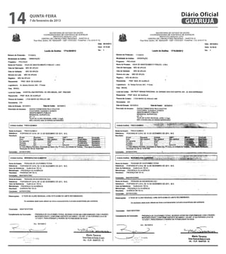 14   quinta-feira
     7 de fevereiro de 2013
                              Diário Oficial
                               GUARUJÁ
 