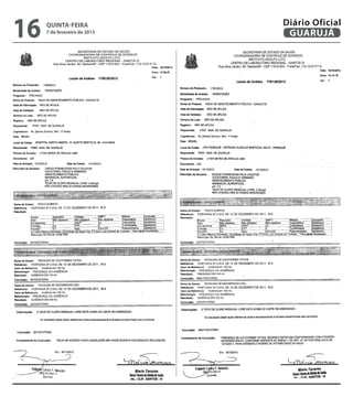 16   quinta-feira
     7 de fevereiro de 2013
                              Diário Oficial
                               GUARUJÁ
 