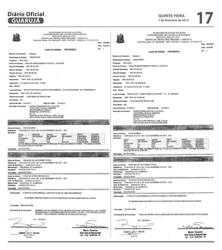 Diário Oficial
 GUARUJÁ
                 quinta-feira
                 7 de fevereiro de 2013
                                          17
 