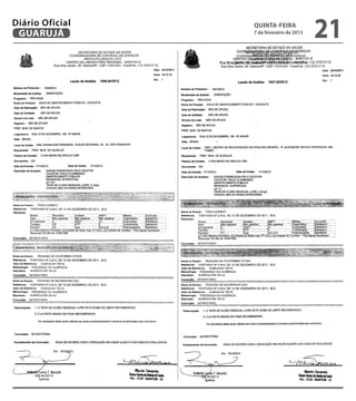 Diário Oficial
 GUARUJÁ
                 quinta-feira
                 7 de fevereiro de 2013
                                          21
 