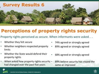 Migration, property rights and livelihoods on Peruvian forest frontiers