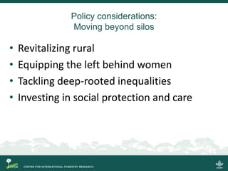 What is the impact of out-migration for employment purposes on peoples and land?