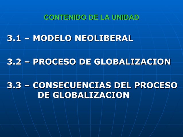 Modelo Neoliberal en México y la globalización | PPT