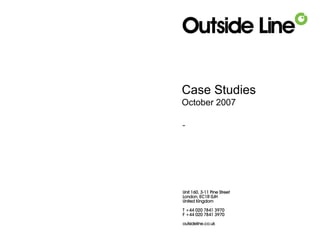Case Studies October 2007 