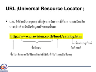 07เครือข่ายอินเตอร์เน็ต | PDF