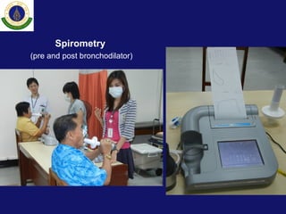 Spirometry
(pre and post bronchodilator)
 