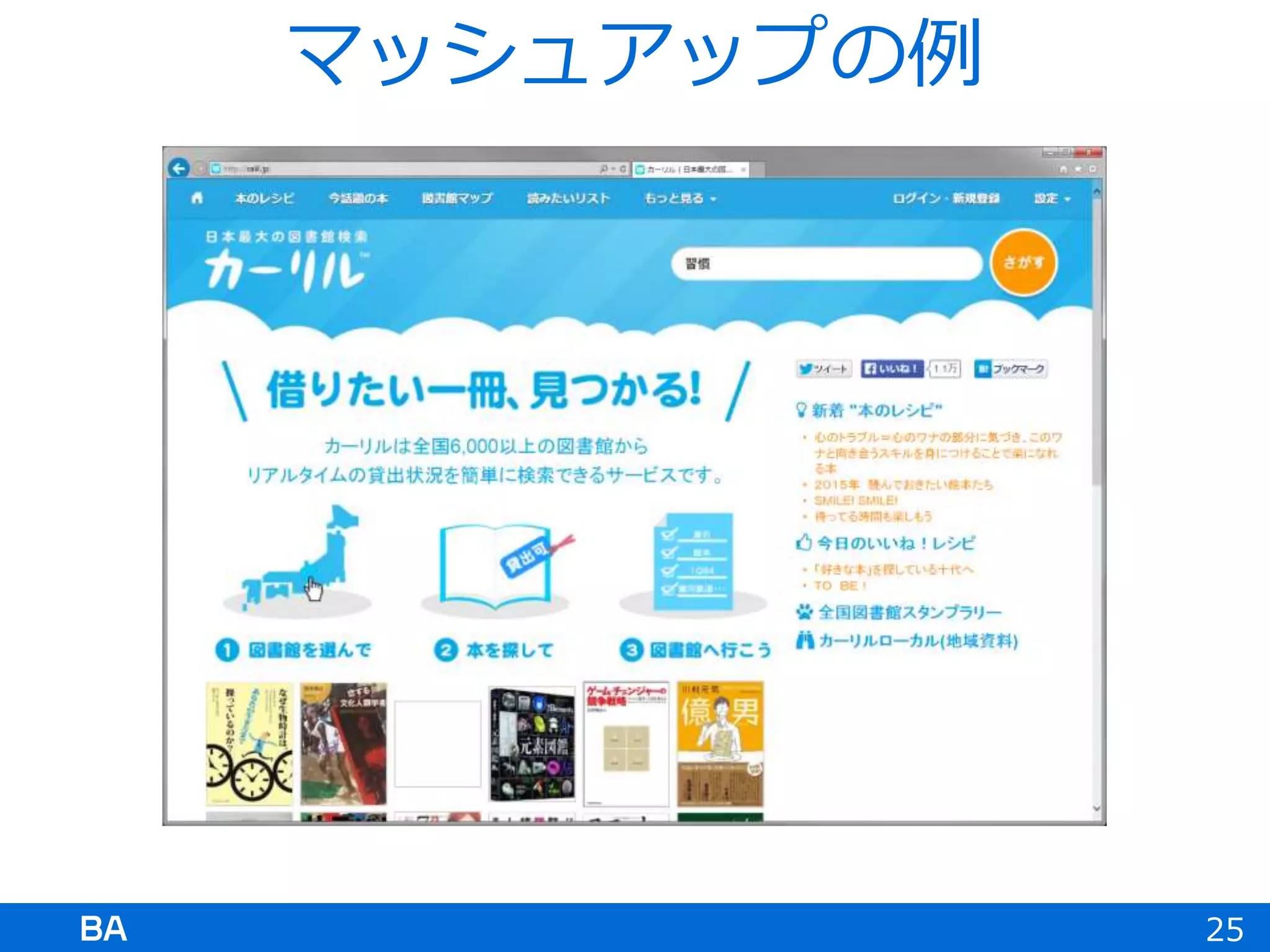 25
マッシュアップの例
 