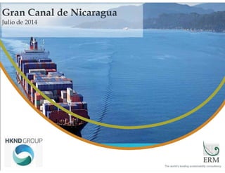 “Insert” then choose “Picture” – select your picture.
Right click your picture and “Send to back”.
The world’s leading sustainability consultancy
Gran Canal de Nicaragua
Julio de 2014
The world’s leading sustainability consultancy
 