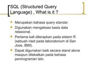 Pengantar SQL | PPT