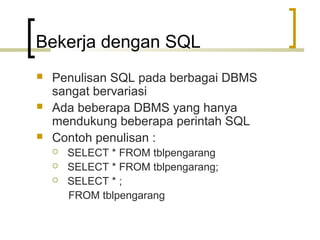 Pengantar SQL | PPT