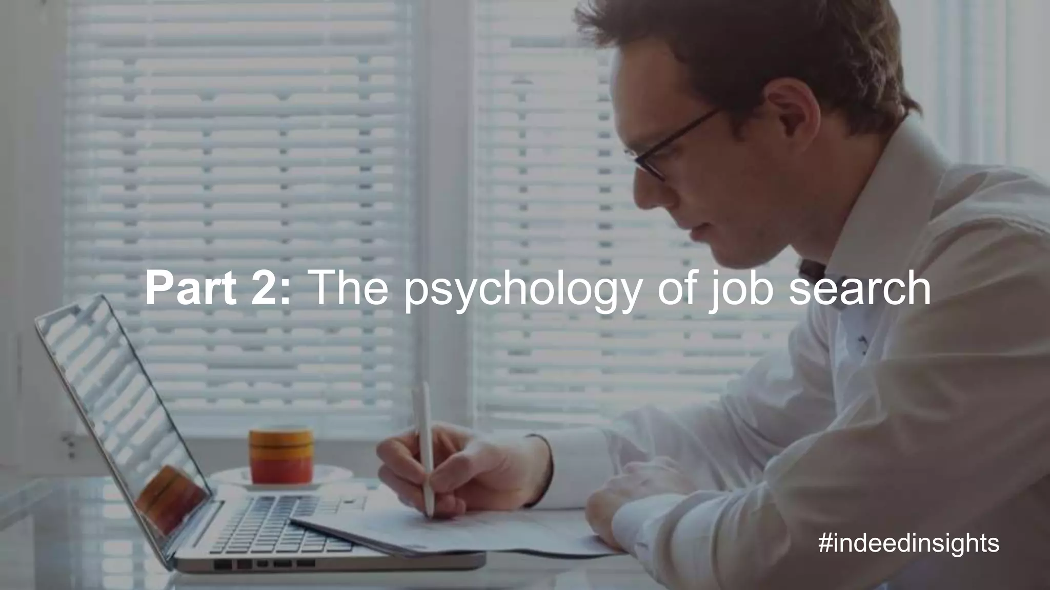 Part 2: The psychology of job search
#indeedinsights
 